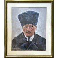 Javad Ghaffari Pastel Boya çalışması 'Atatürk'