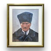Javad Ghaffari Pastel Boya çalışması 'Atatürk'