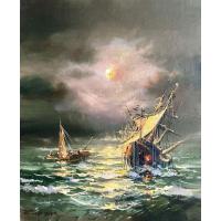 Remzi Taşkıran Fırtınalı Deniz Tablosu
